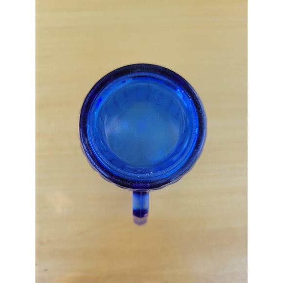 Vintage Cobalt Blue Creamer, Aurora Hazel Atlas Small Pitcher 1930s, Kitchen - Picture 5 of 5